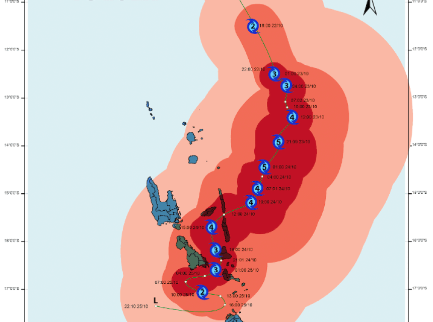 Vanuatu hit by Cyclone Lola, the region’s earliest ever Category 5 cyclone