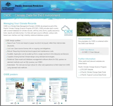 CliDE (climate data for the environment)